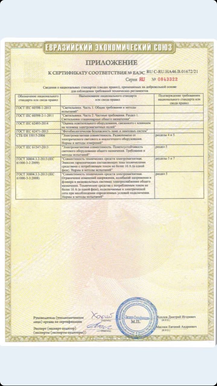 Сертификат соответствия